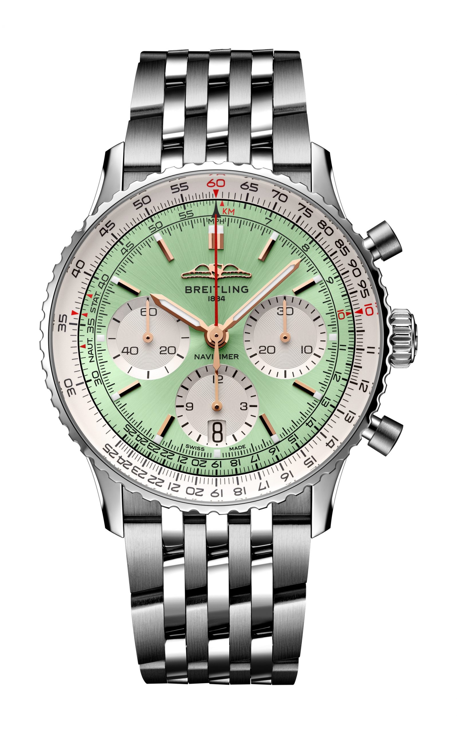 Breitling Navitimer B01 Chronograph 41 luxury timepiece - detailed view