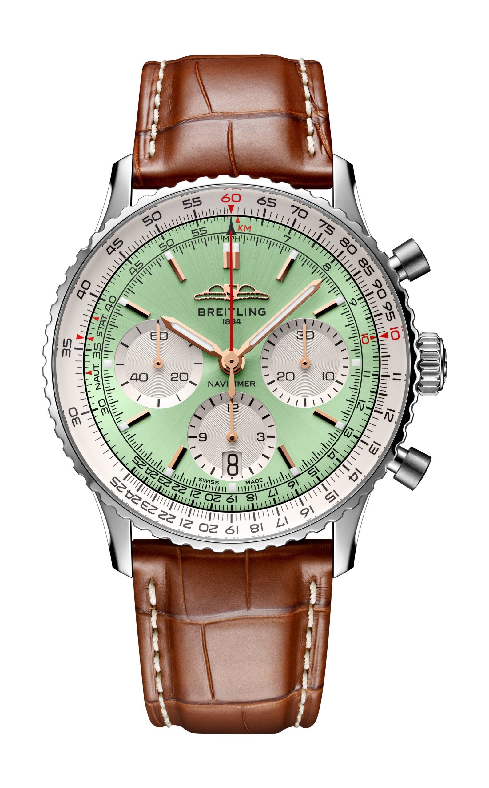 Breitling Navitimer B01 Chronograph 41 luxury timepiece - detailed view