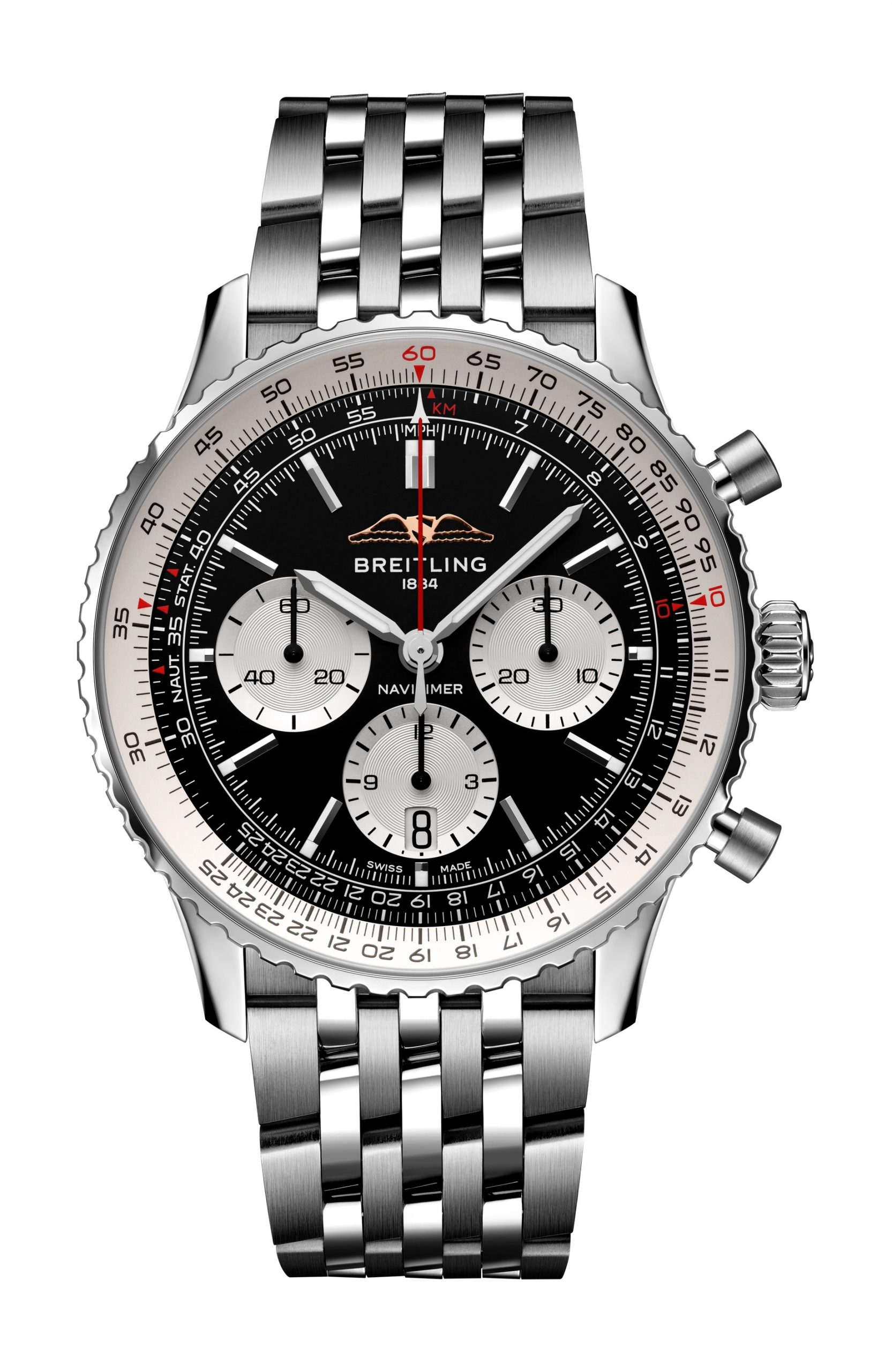 Breitling Navitimer B01 Chronograph 43 luxury timepiece - detailed view