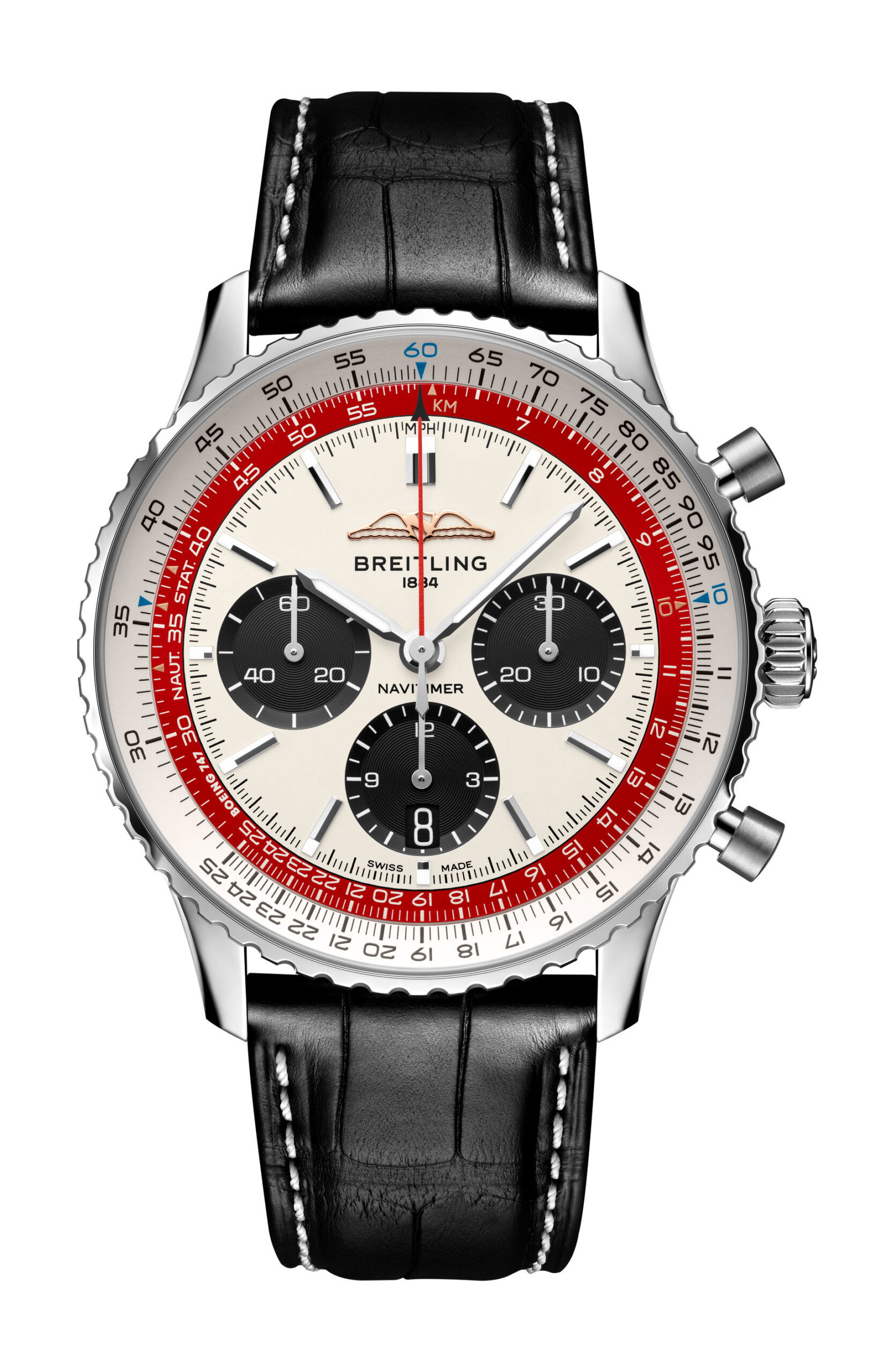 Breitling Navitimer B01 Chronograph 43 Boeing 747 luxury timepiece - detailed view