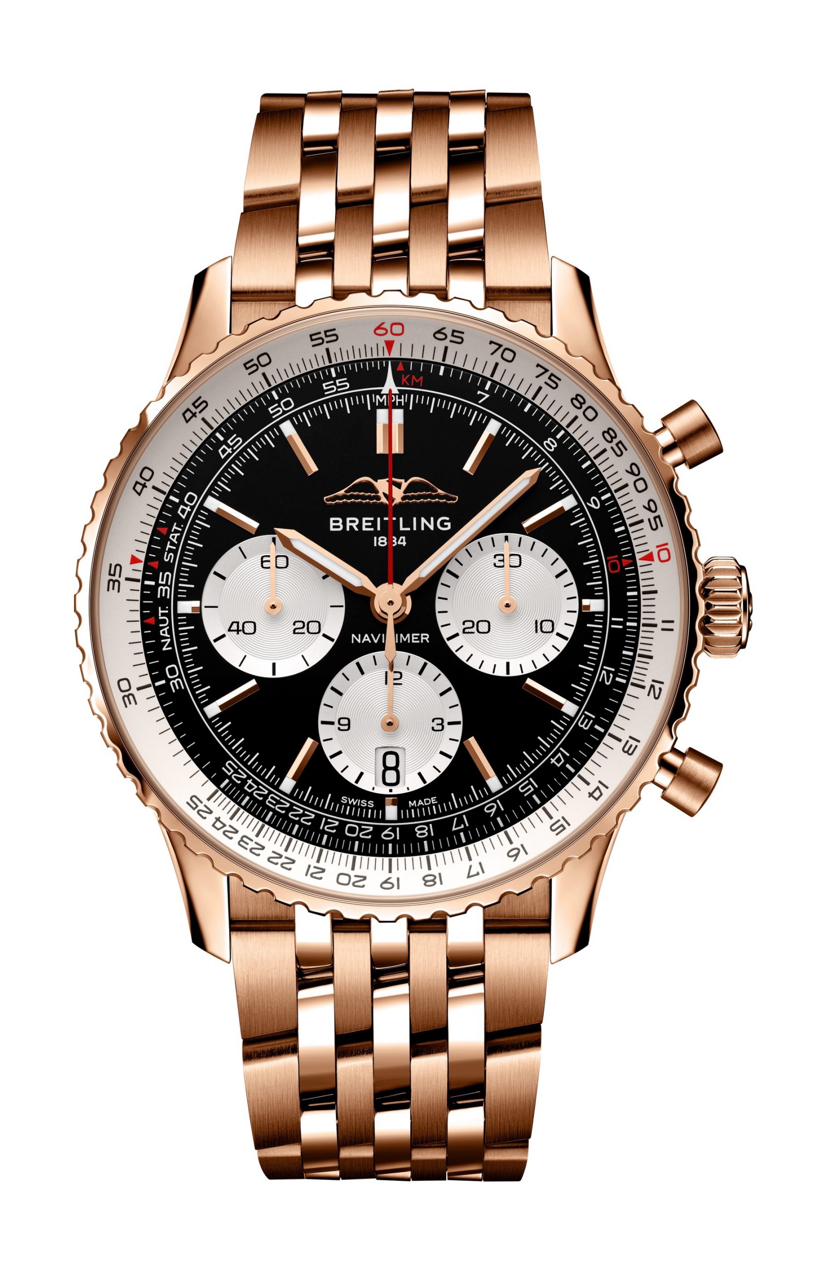 Breitling Navitimer B01 Chronograph 43 luxury timepiece - detailed view