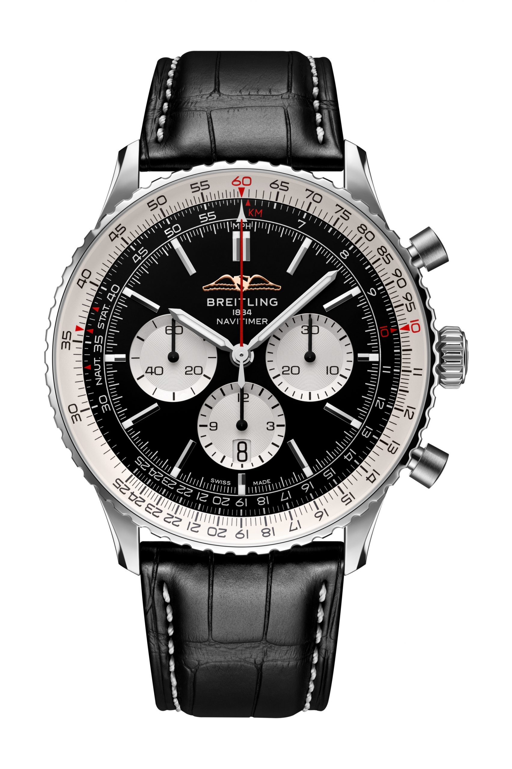 Breitling Navitimer B01 Chronograph 46 luxury timepiece - detailed view