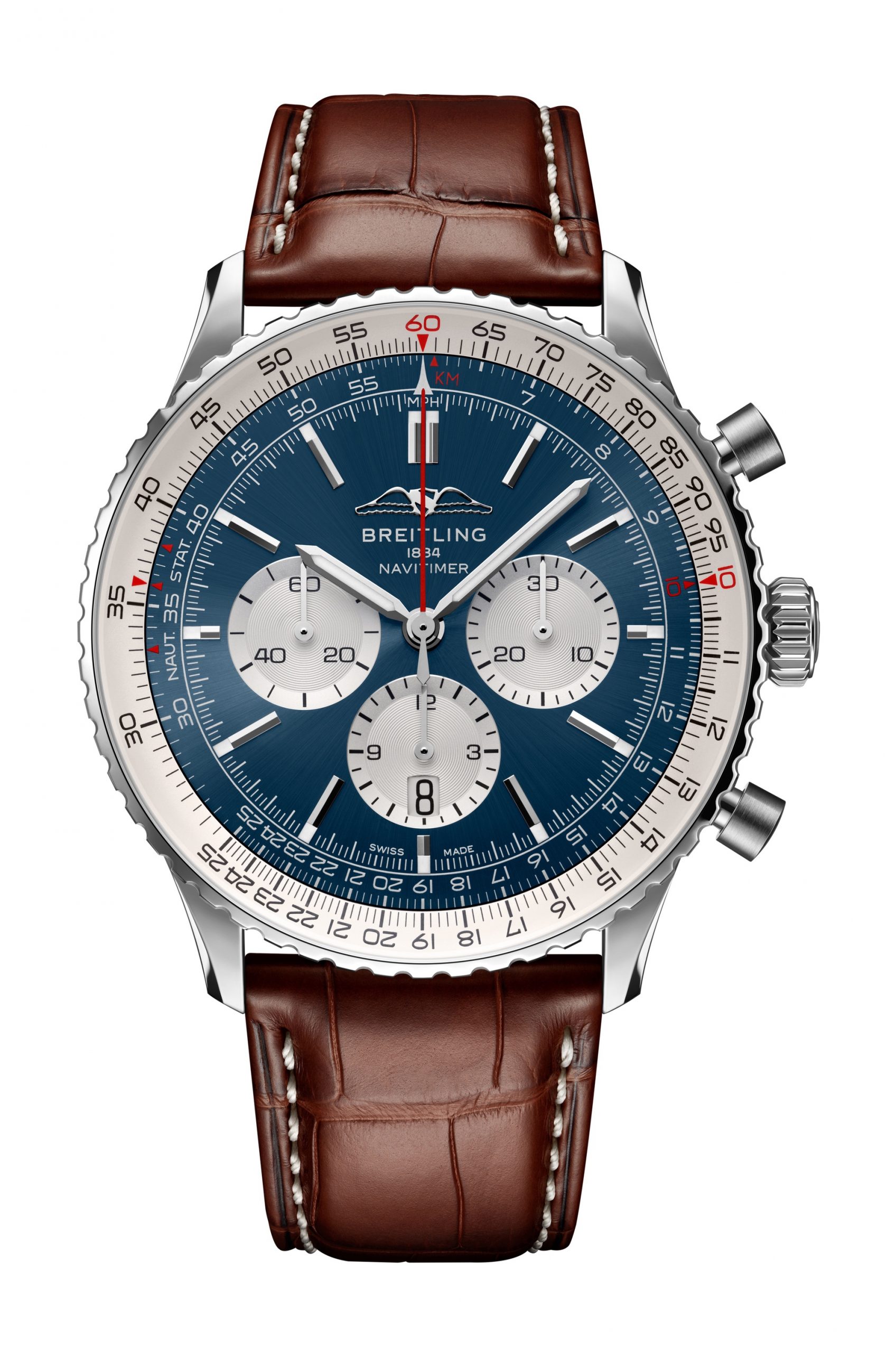 Breitling Navitimer B01 Chronograph 46 luxury timepiece - detailed view