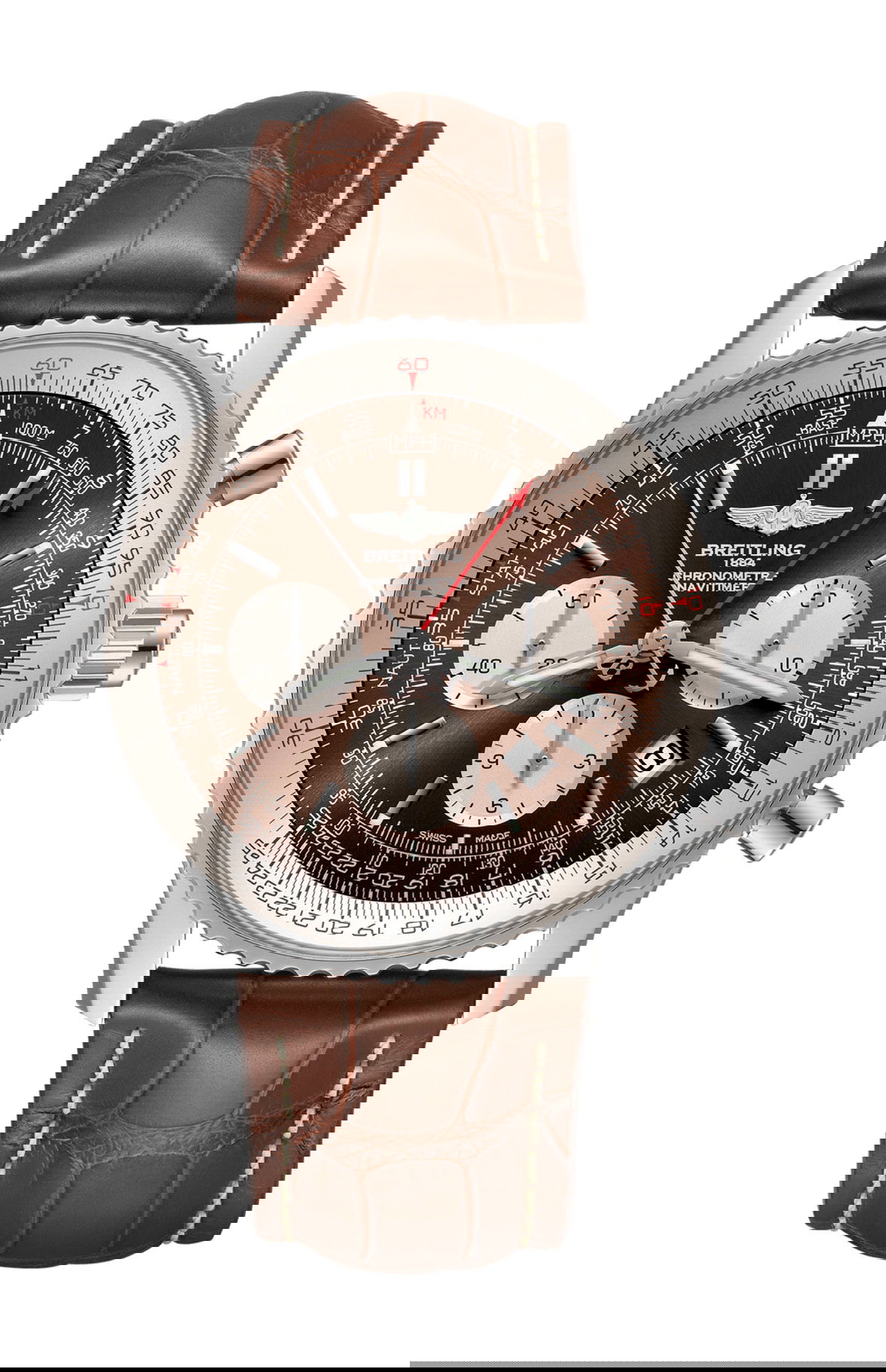 Breitling Navitimer B03 Chronograph Rattrapante 45 luxury timepiece - detailed view
