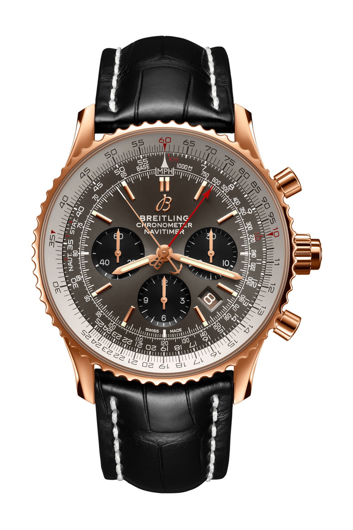 Breitling Navitimer B03 Chronograph Rattrapante 45 luxury timepiece - detailed view