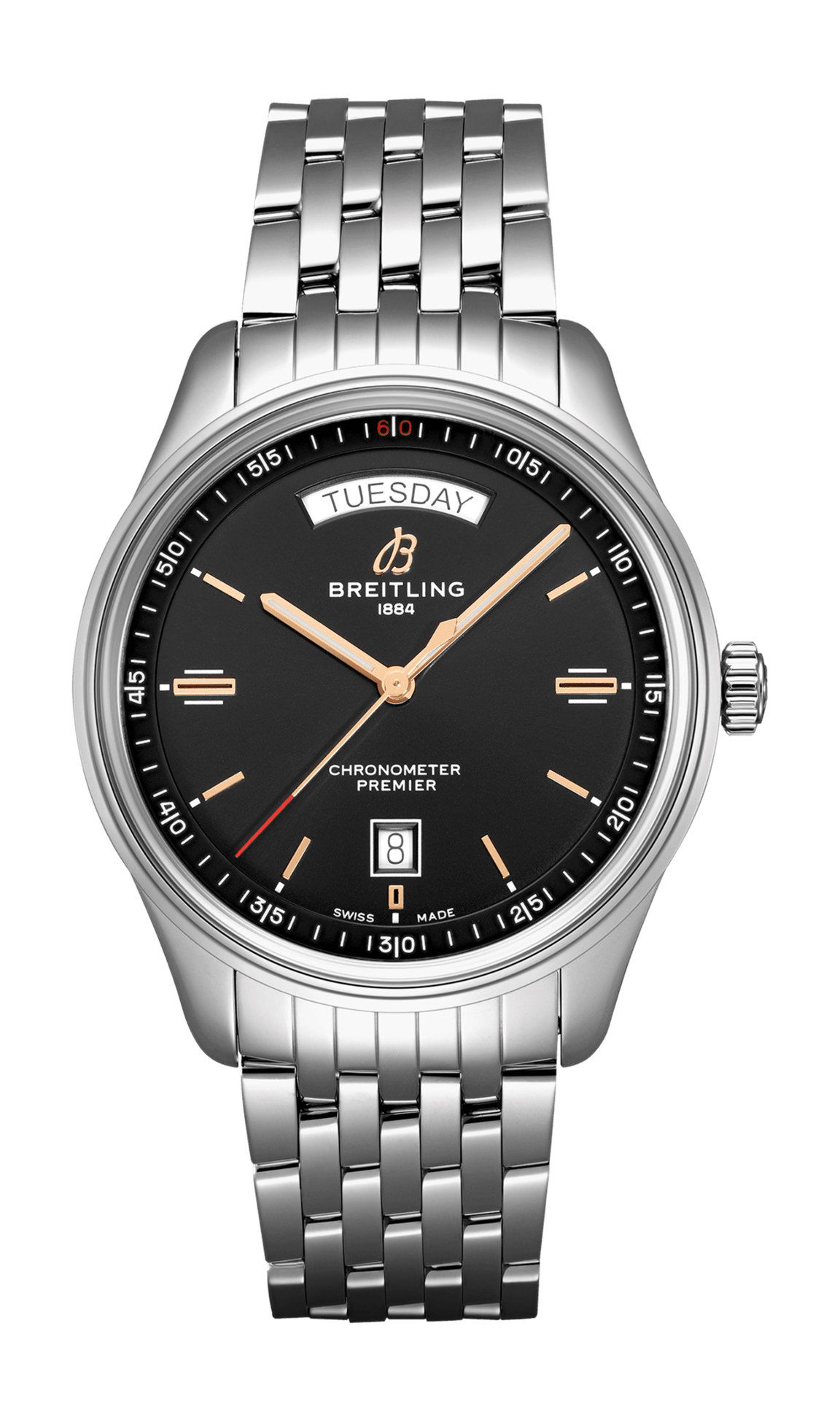 Breitling Premier Automatic Day & Date 40 luxury timepiece - detailed view