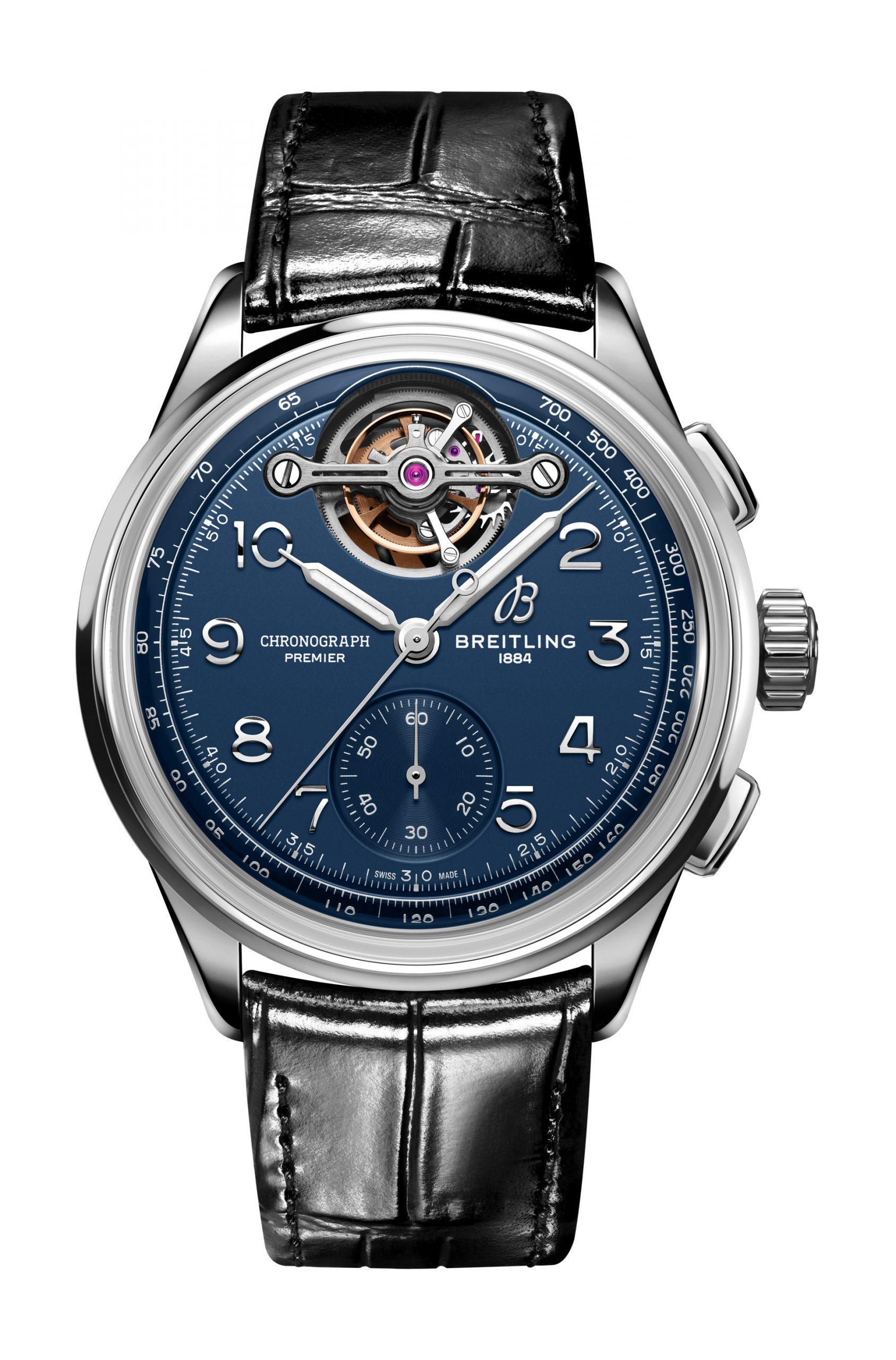 Breitling Premier B21 Chronograph Tourbillon 42 Willy Breitling luxury timepiece - detailed view
