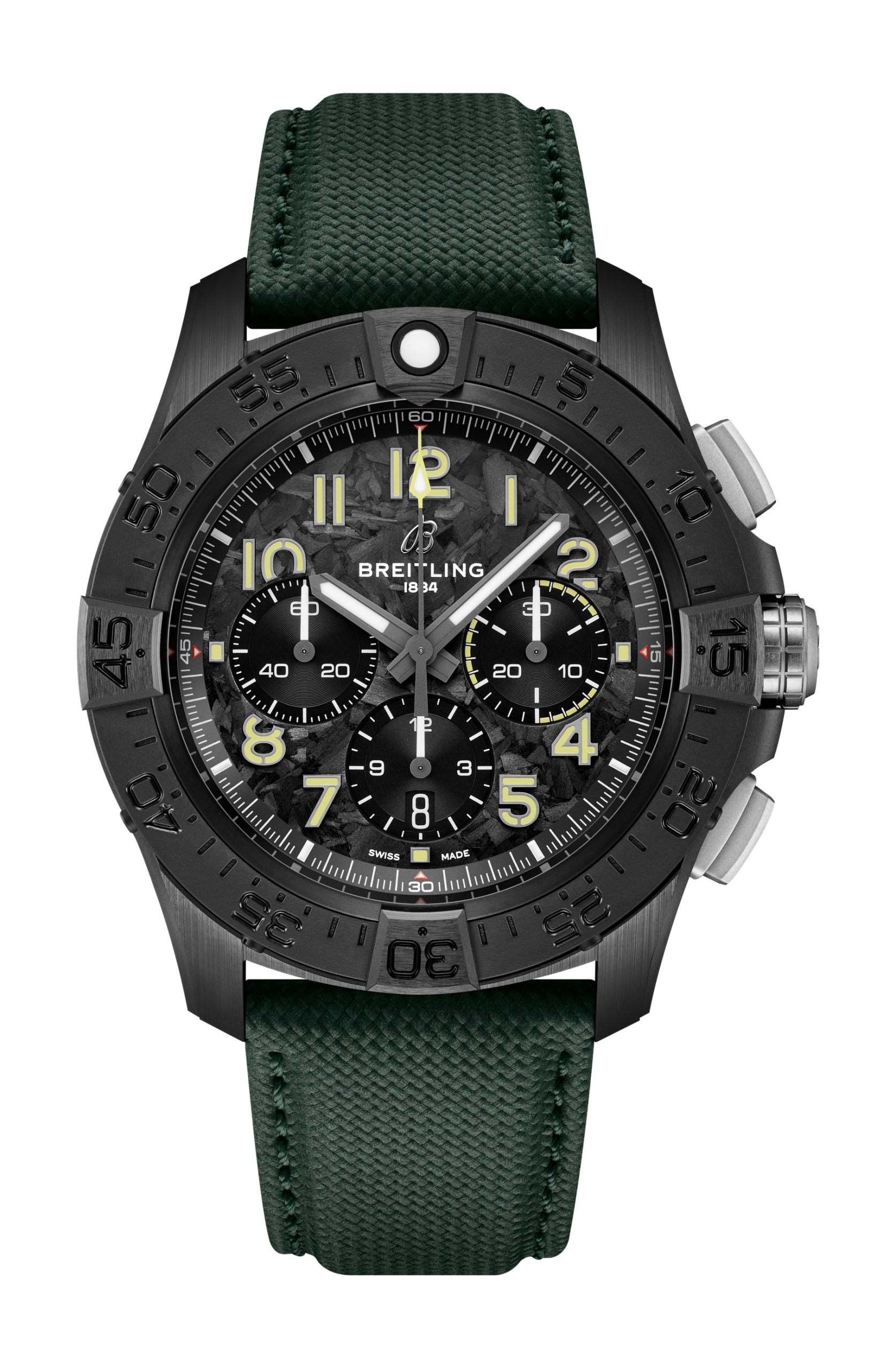 Breitling Super Avenger B01 Chronograph 46 Night Mission luxury timepiece - detailed view