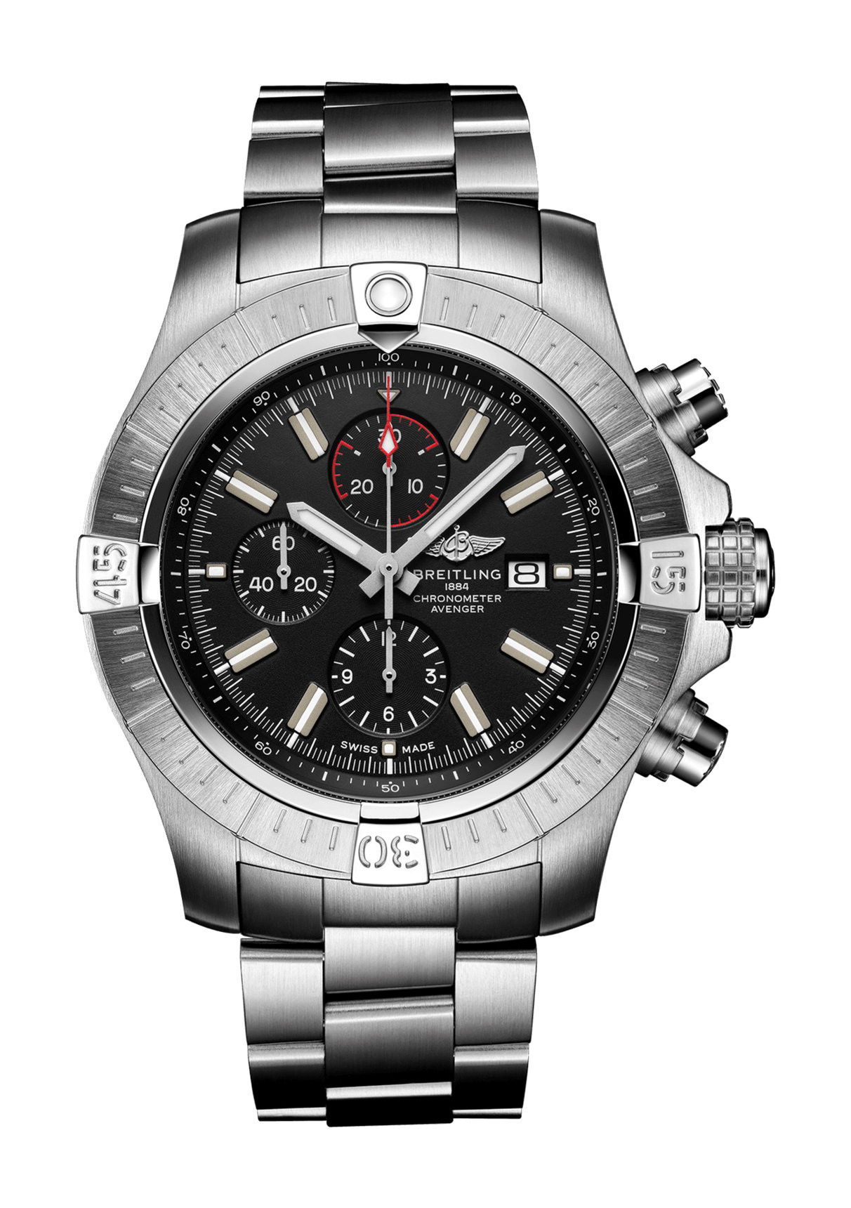 Breitling Super Avenger Chronograph 48 luxury timepiece - detailed view