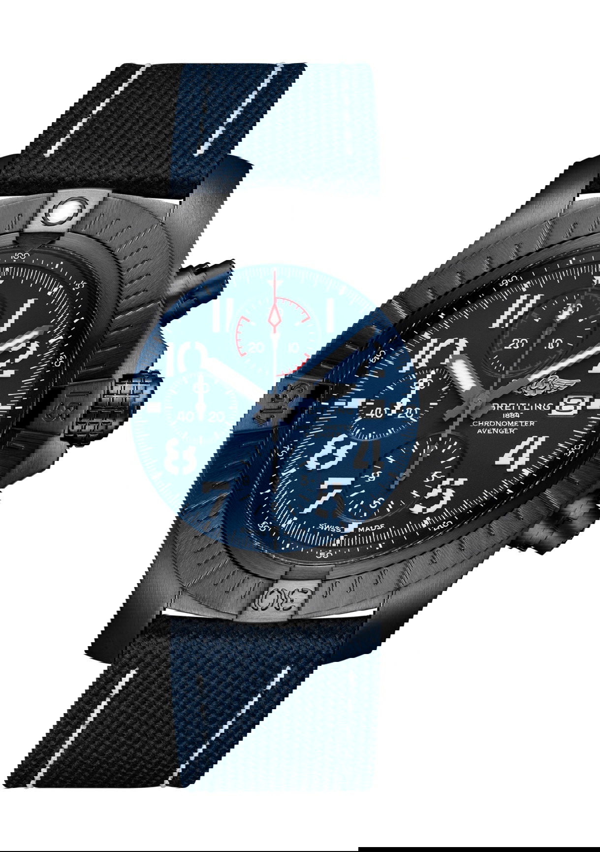Breitling Super Avenger Chronograph 48 Night Mission luxury timepiece - detailed view