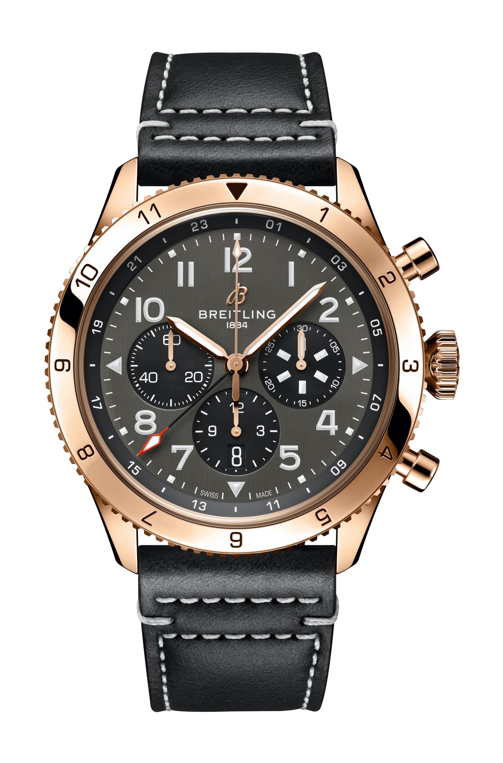 Breitling Super AVI B04 Chronograph GMT 46 P-51 Mustang luxury timepiece - detailed view