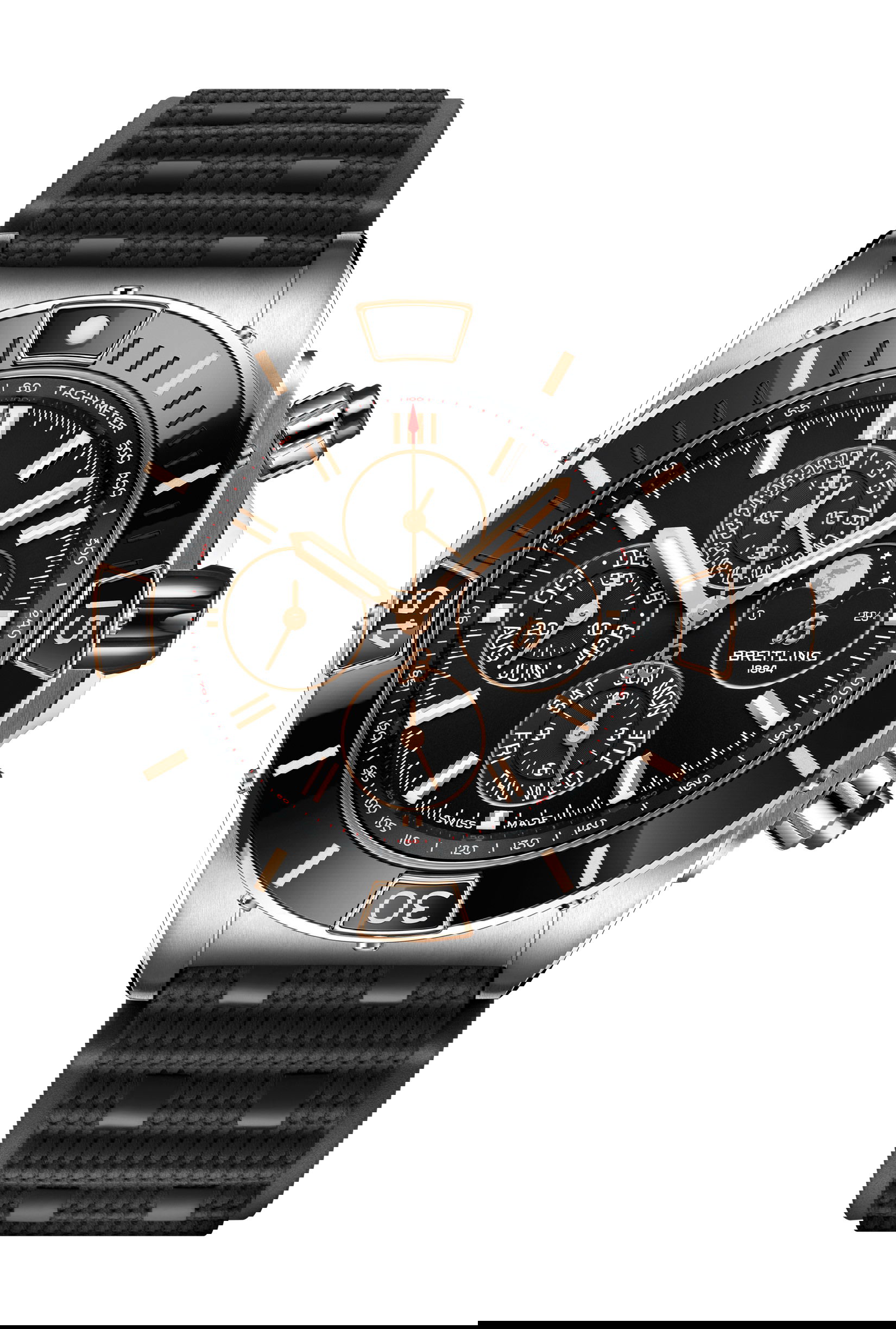 Breitling Super Chronomat 44 Four-Year Calendar luxury timepiece - detailed view