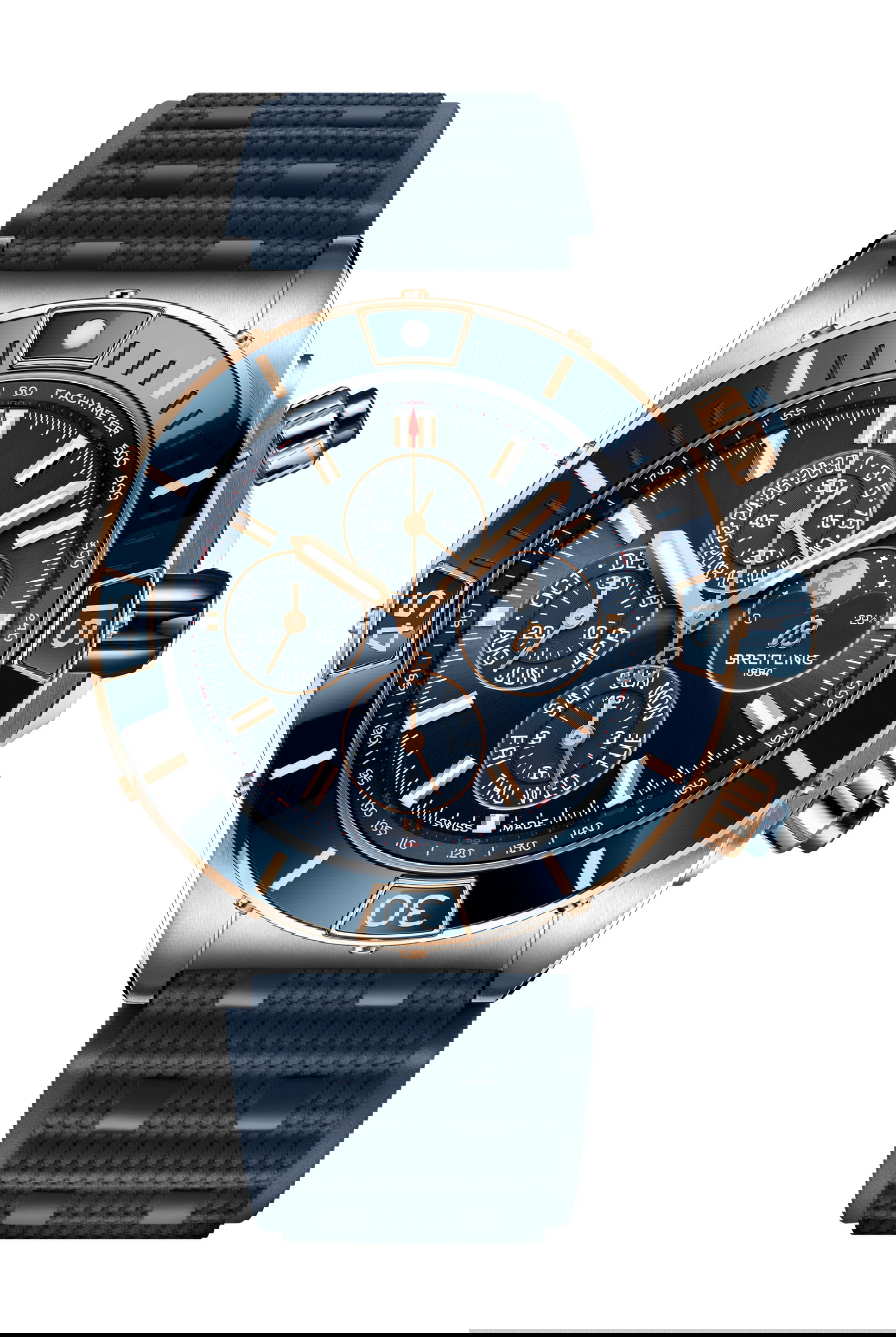 Breitling Super Chronomat 44 Four-Year Calendar luxury timepiece - detailed view