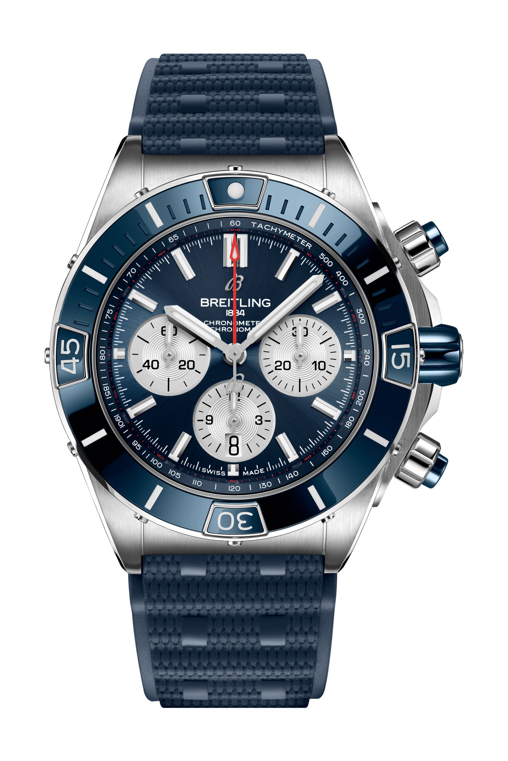 Breitling Super Chronomat B01 44 luxury timepiece - detailed view