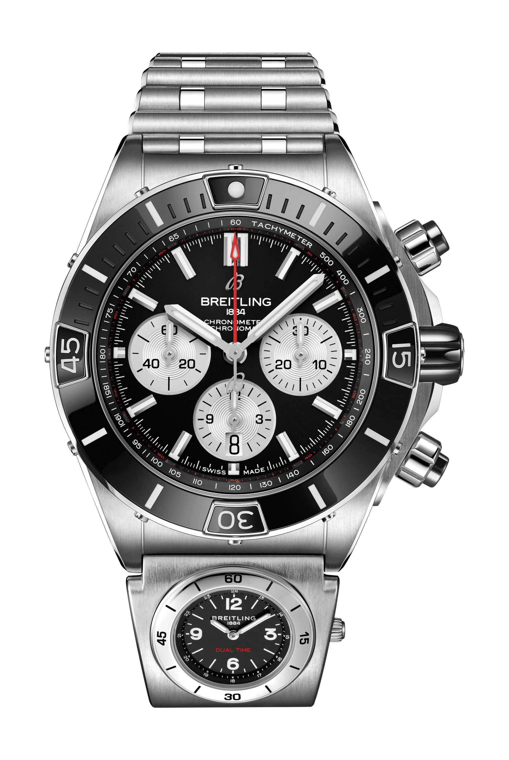 Breitling Super Chronomat B01 44 luxury timepiece - detailed view