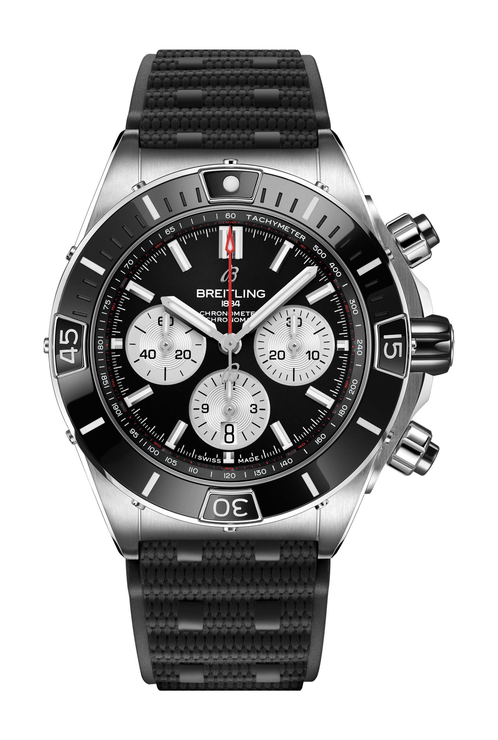 Breitling Super Chronomat B01 44 luxury timepiece - detailed view