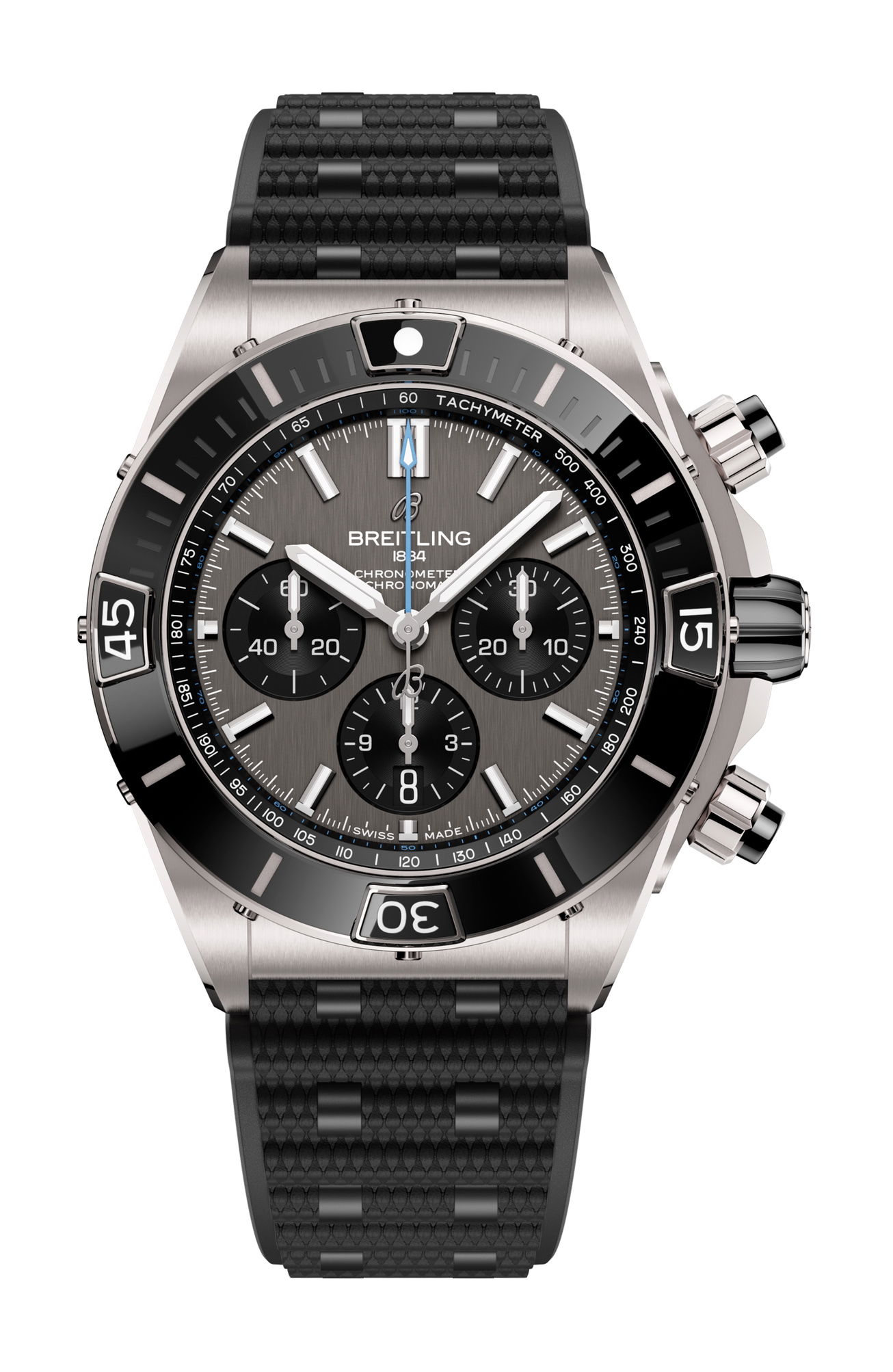 Breitling Super Chronomat B01 44 luxury timepiece - detailed view