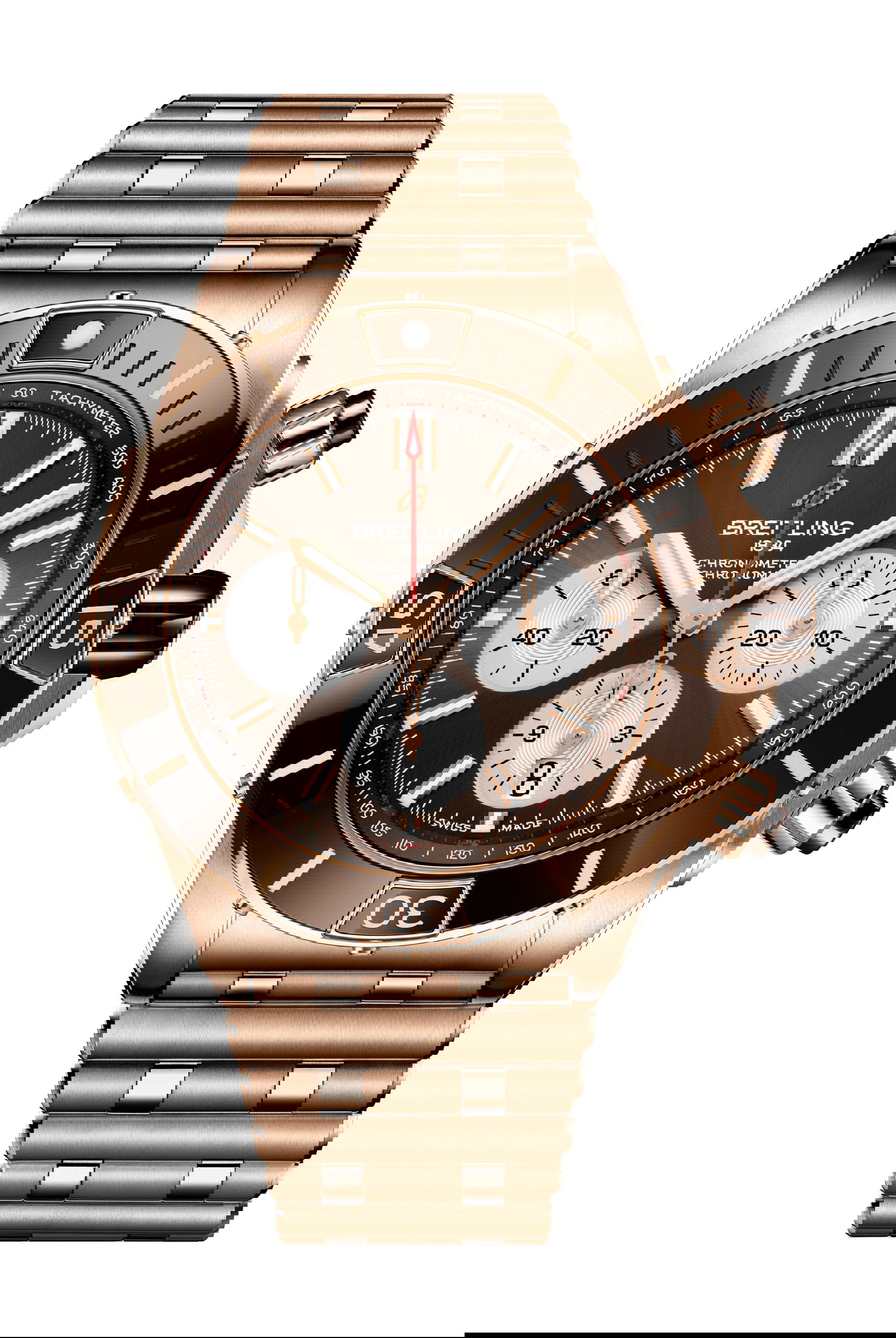 Breitling Super Chronomat B01 44 luxury timepiece - detailed view