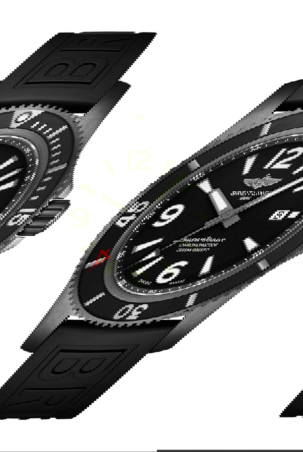Breitling Superocean Automatic 46 Black Steel luxury timepiece - detailed view