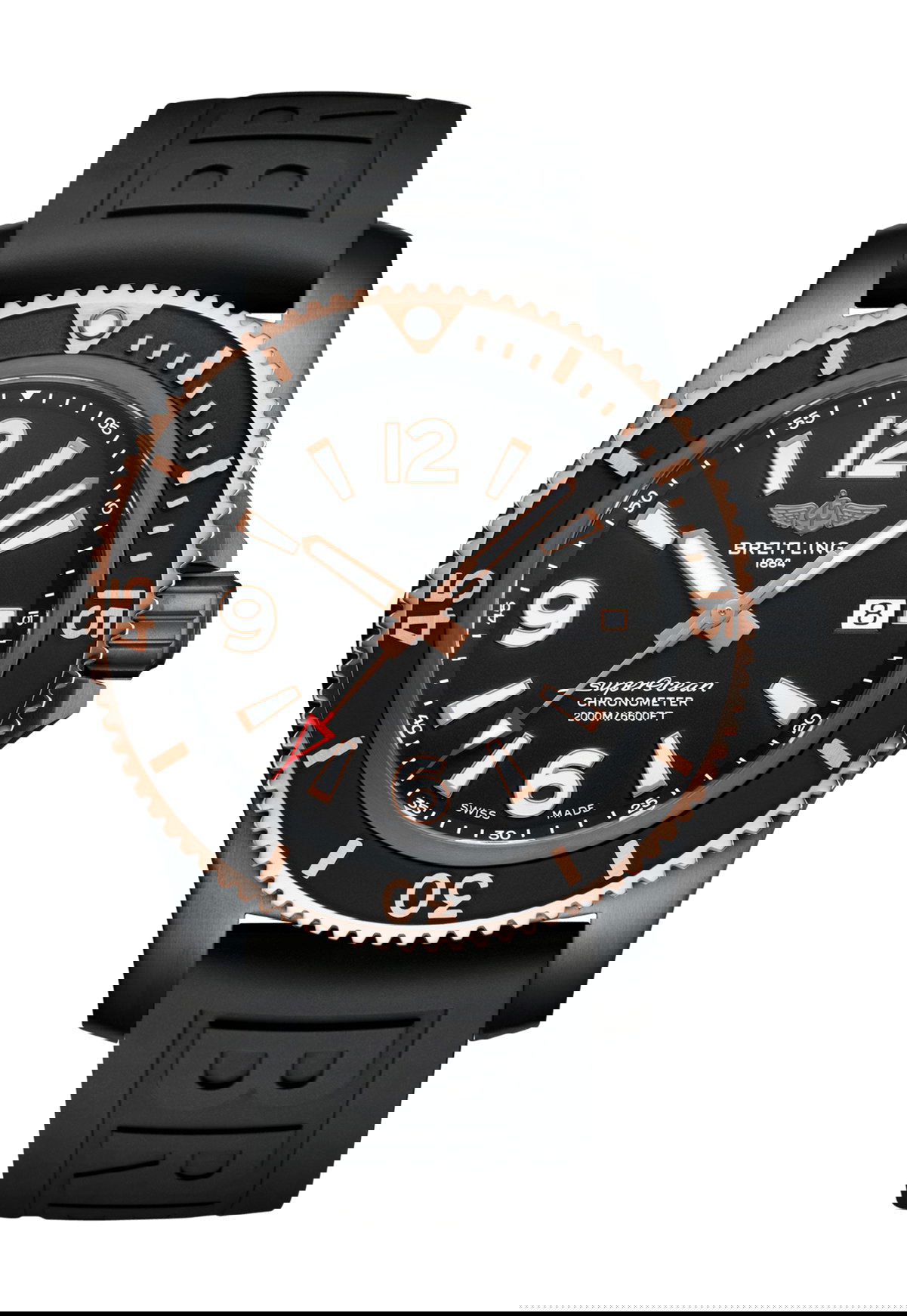 Breitling Superocean Automatic 46 Black Steel luxury timepiece - detailed view