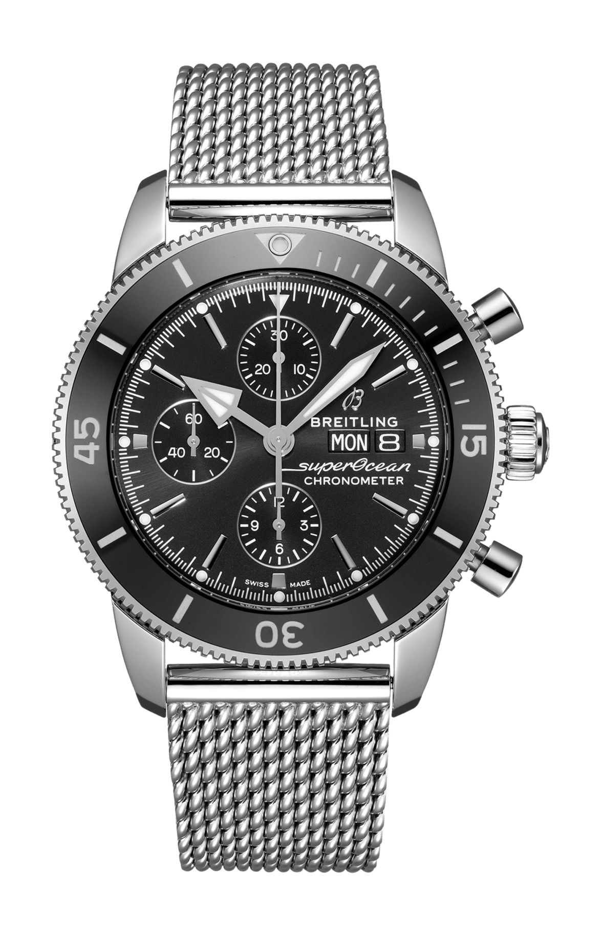 Breitling Superocean Heritage Chronograph 44 luxury timepiece - detailed view