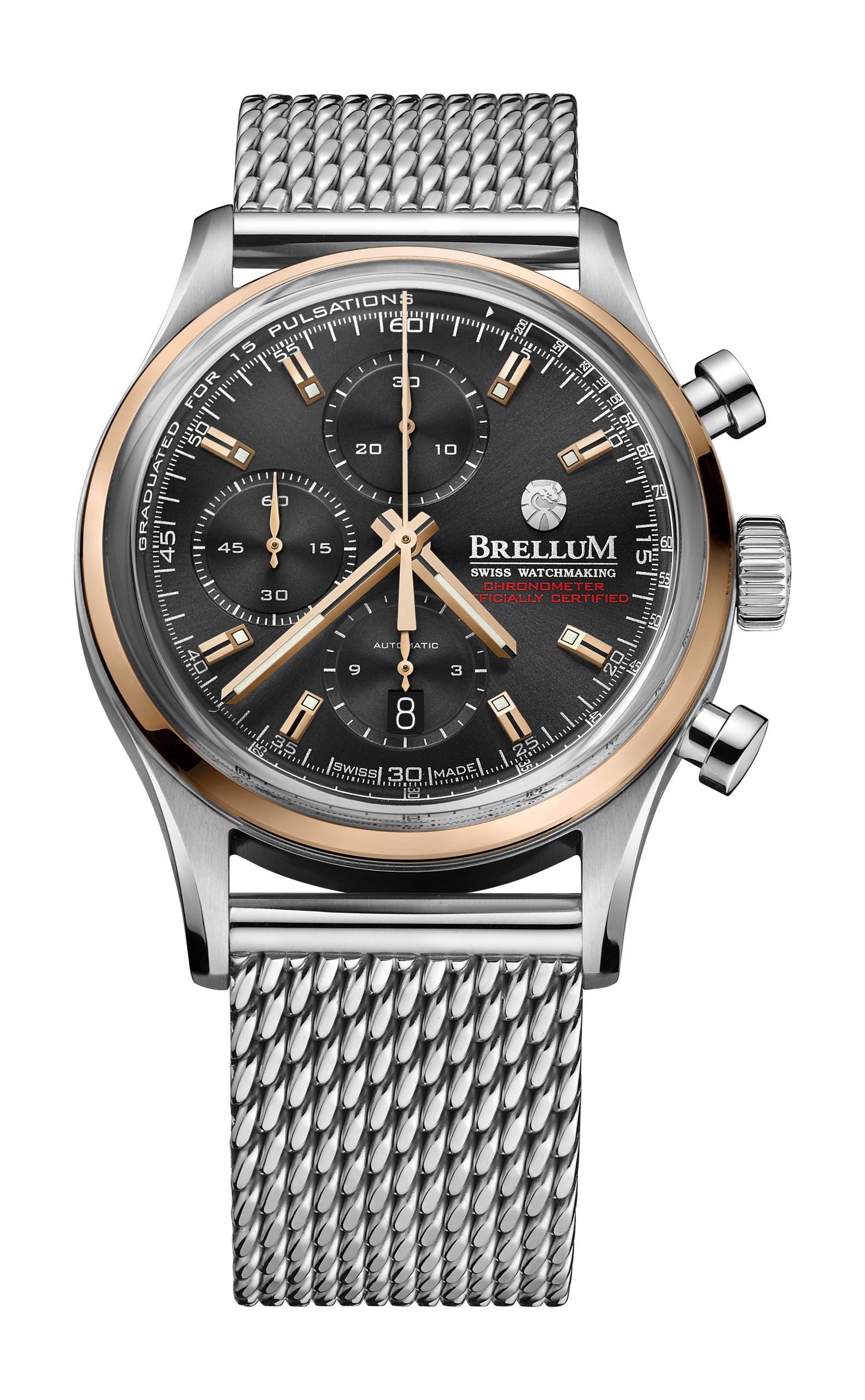 Brellum Duobox Gold Edition luxury timepiece - detailed view