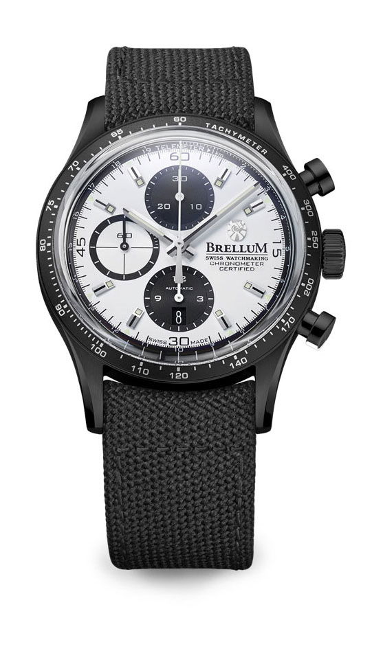 Brellum Pandial Black DLC luxury timepiece - detailed view
