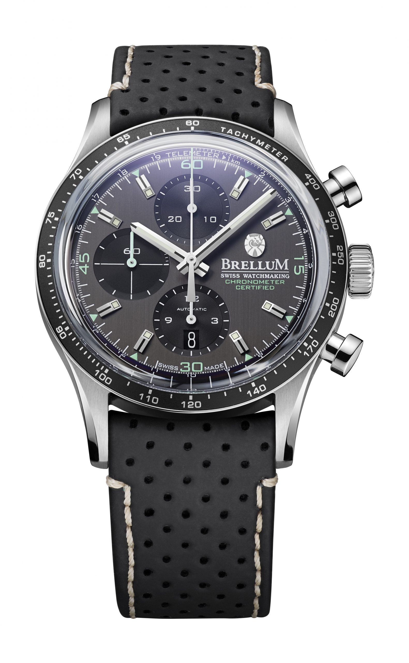 Brellum Pandial Grey Meteor luxury timepiece - detailed view