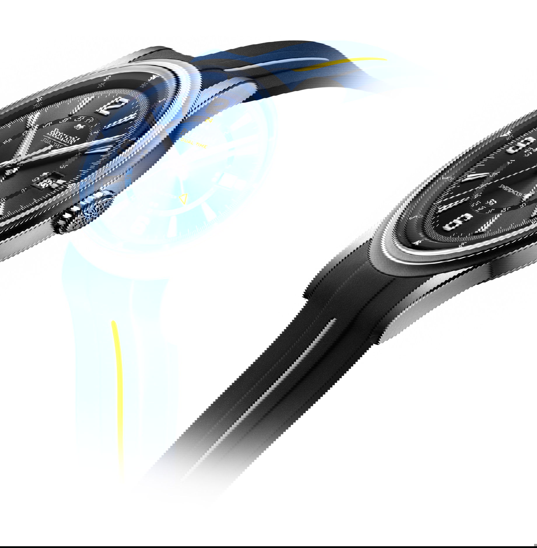 Brellum Wyvern GMT Blue luxury timepiece - detailed view