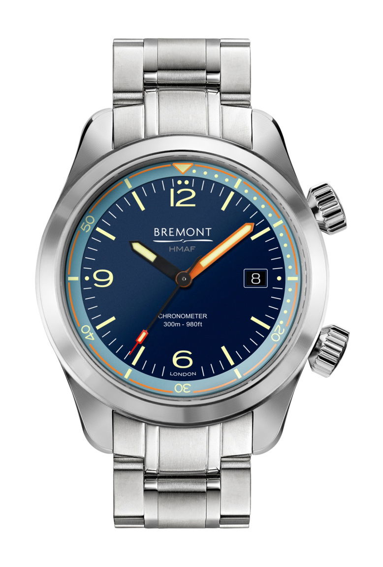 Bremont Argonaut Azure luxury timepiece - detailed view
