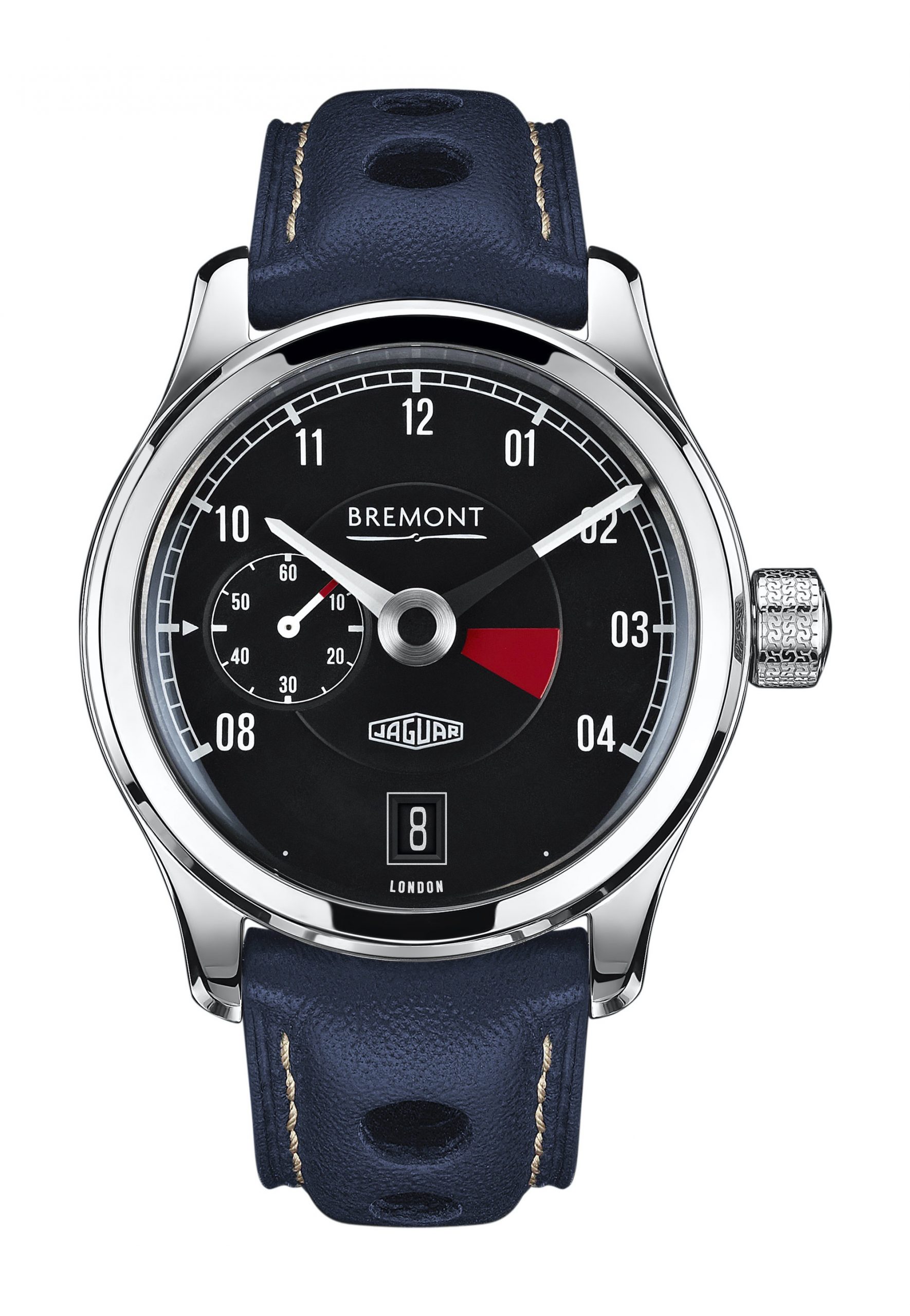 Bremont Jaguar MKI luxury timepiece - detailed view