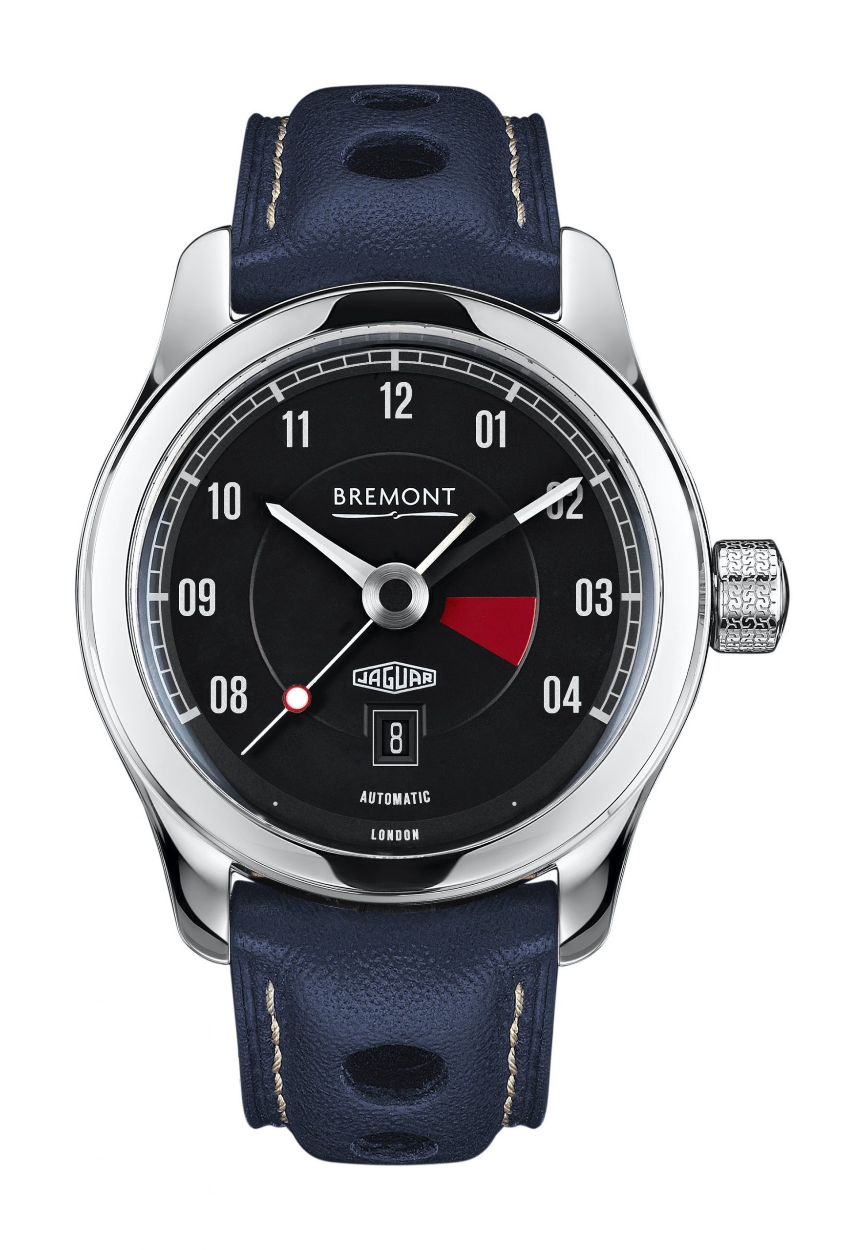 Bremont Jaguar MKII luxury timepiece - detailed view