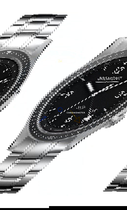 Bremont MODEL 1 TI-GMT BRACELET luxury timepiece - detailed view