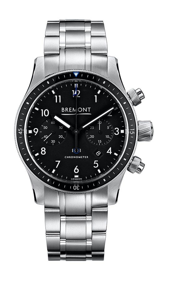 Bremont MODEL 247 STAINLESS STEEL BLACK BRACELET luxury timepiece - detailed view