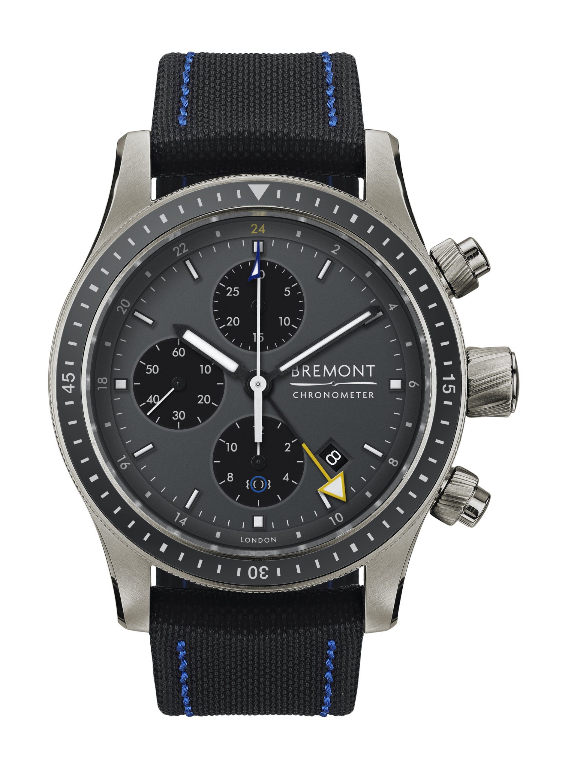 Bremont MODEL 247 TI-GMT luxury timepiece - detailed view