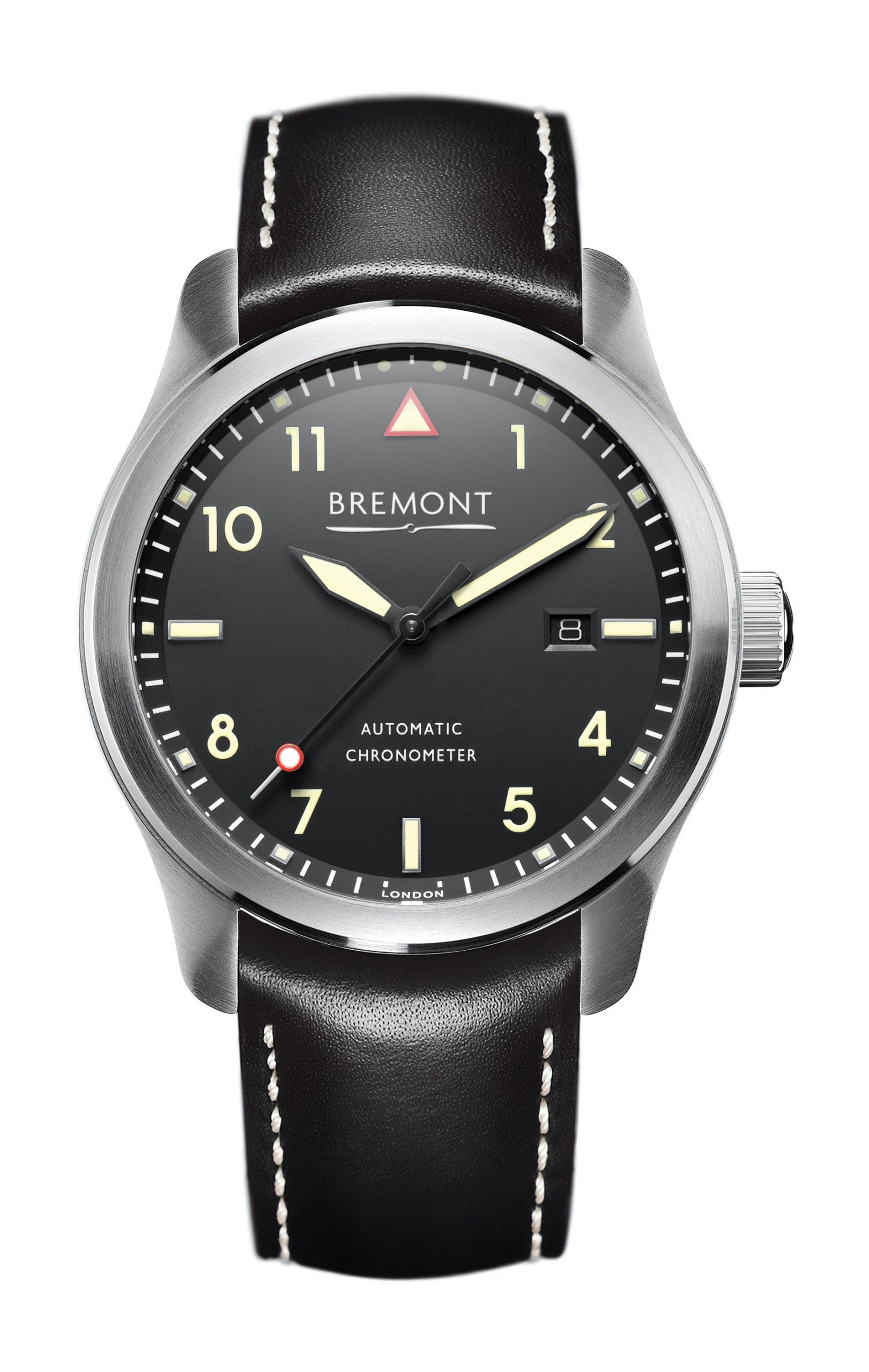 Bremont Solo Black – Cream luxury timepiece - detailed view
