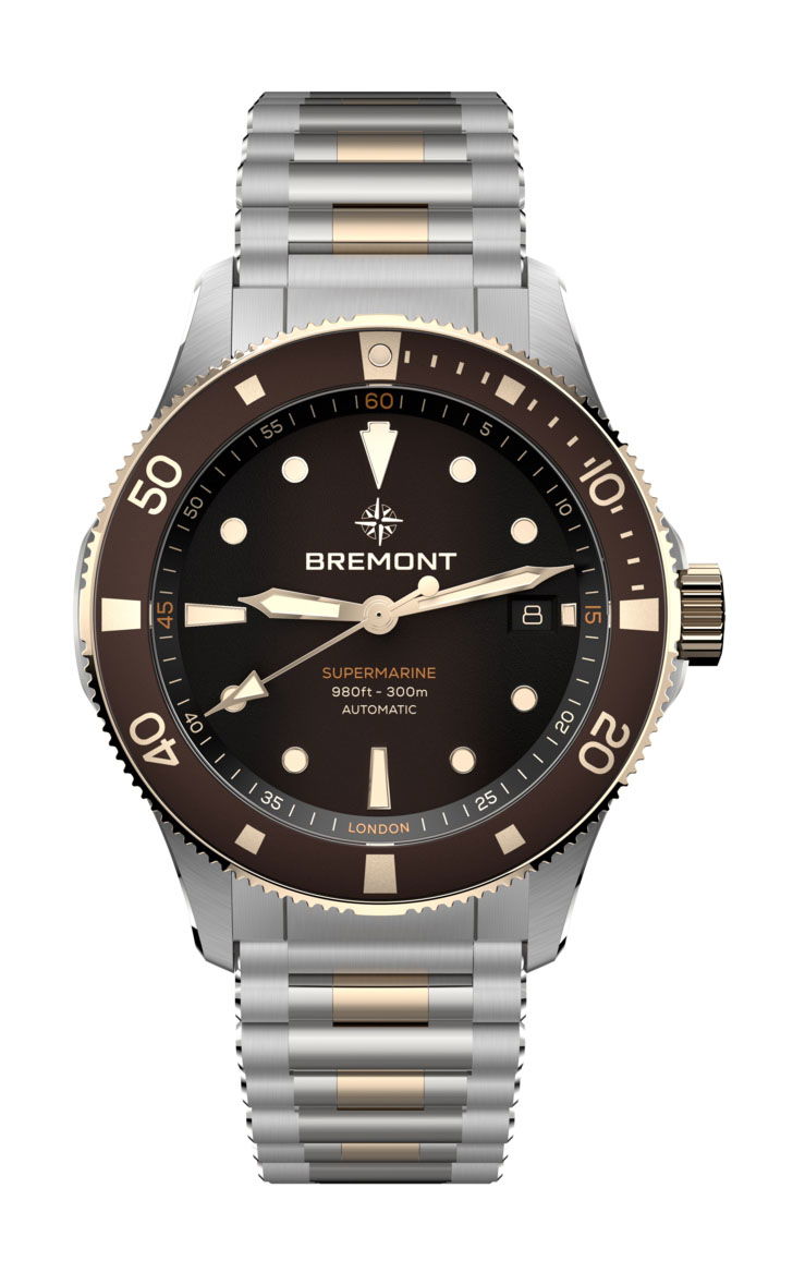 Bremont Supermarine 300M Date luxury timepiece - detailed view