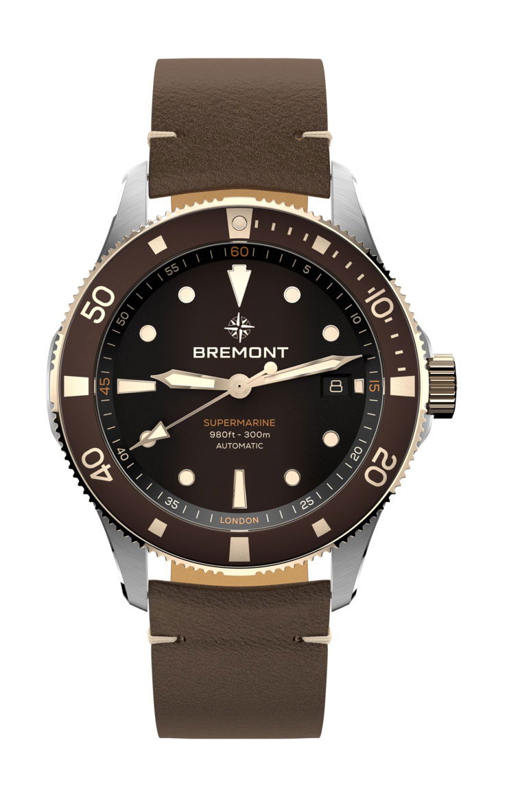 Bremont Supermarine 300M Date luxury timepiece - detailed view