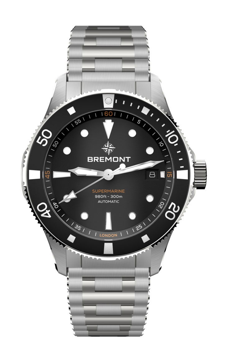 Bremont Supermarine 300M Date luxury timepiece - detailed view