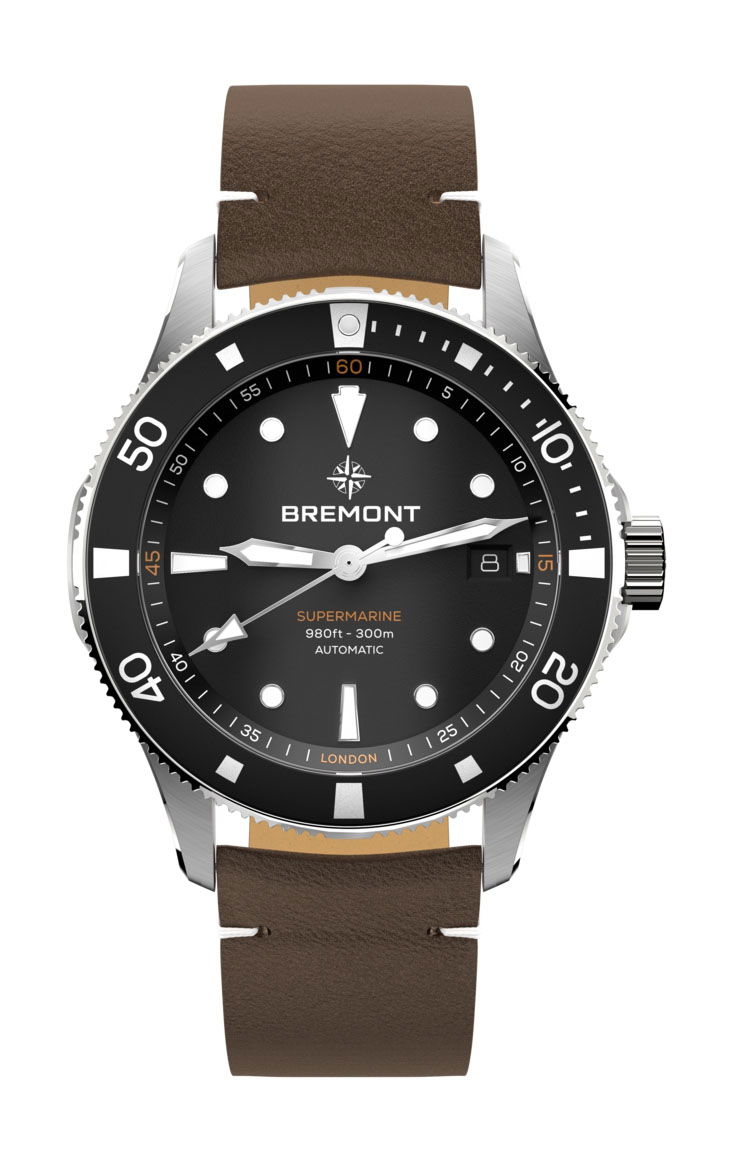 Bremont Supermarine 300M Date luxury timepiece - detailed view