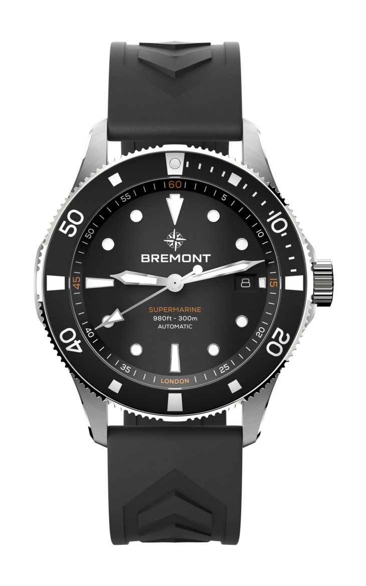 Bremont Supermarine 300M Date luxury timepiece - detailed view