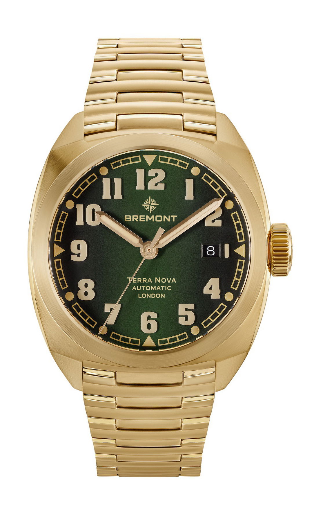 Bremont Terra Nova 40.5 mm Date Bronze luxury timepiece - detailed view