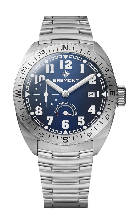 Bremont Terra Nova 40.5 Turning Bezel Power Reserve luxury timepiece - detailed view
