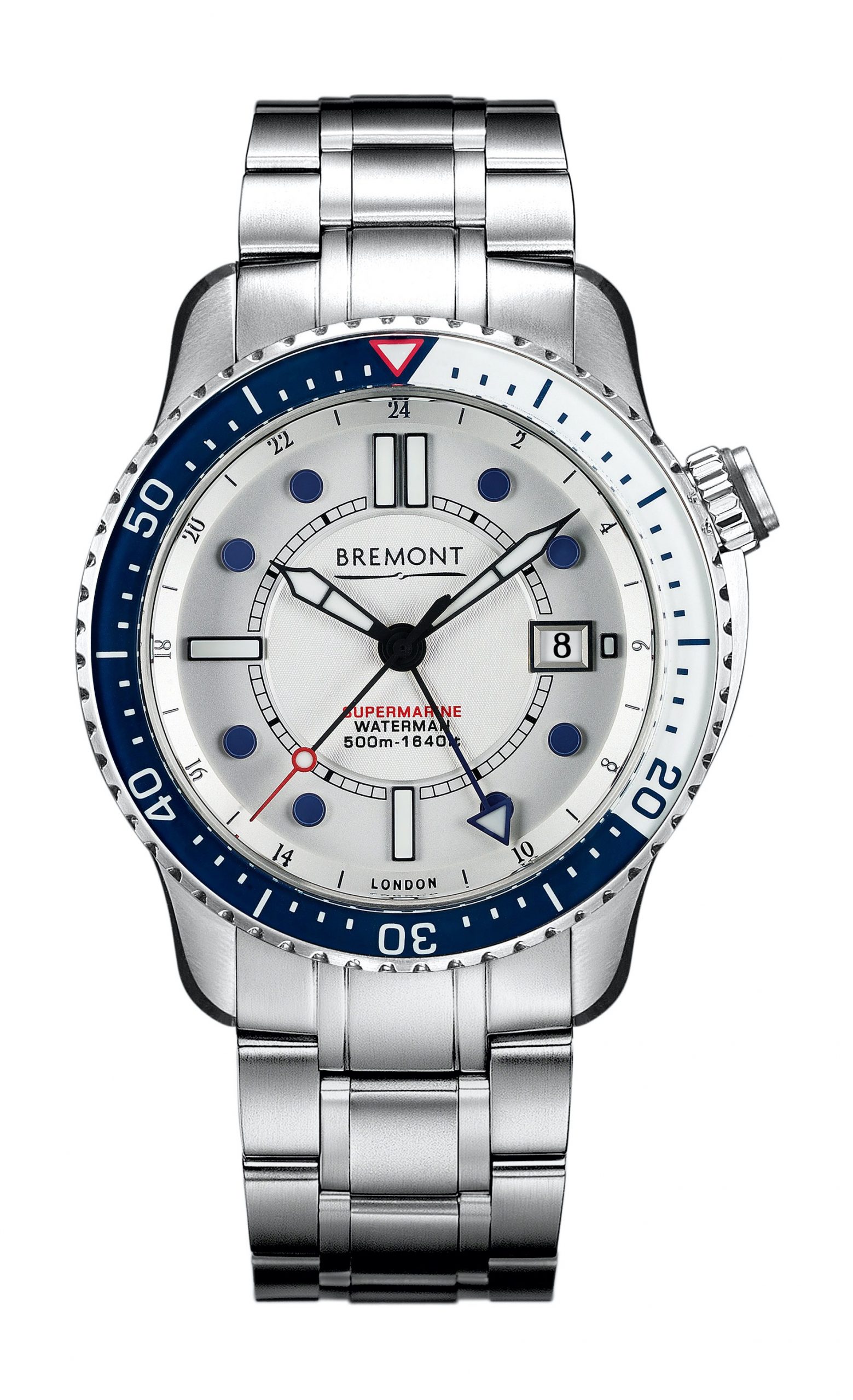 Bremont WATERMAN BRACELET luxury timepiece - detailed view