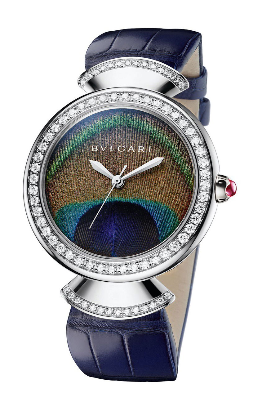 Bvlgari Divas’ Dream Peacock luxury timepiece - detailed view