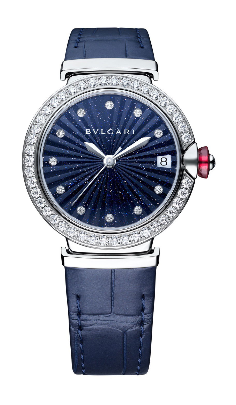 Bvlgari Lvcea Intarsio Aventurine 33mm luxury timepiece - detailed view