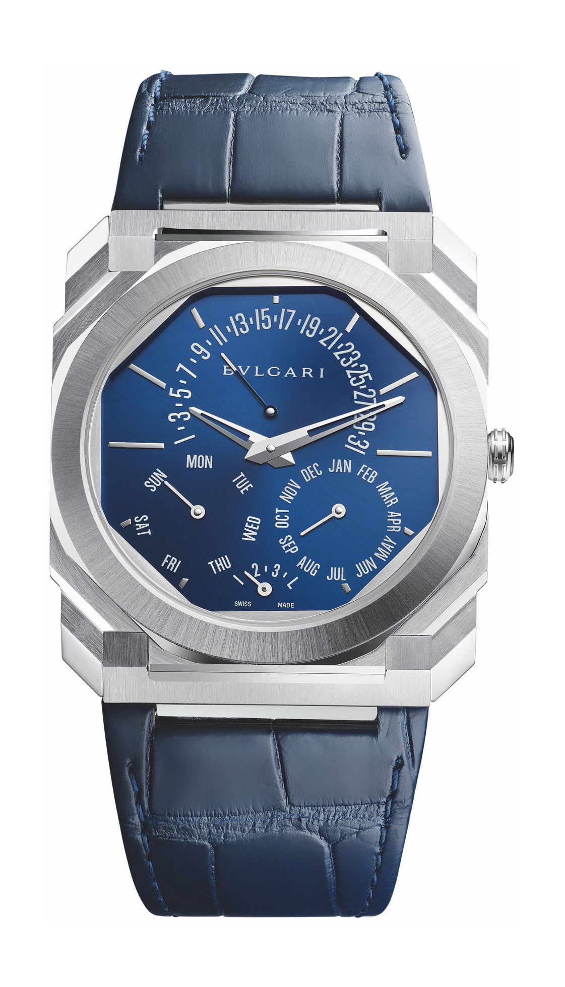 Bvlgari Octo Finissimo Perpetual Calendar Platinum luxury timepiece - detailed view
