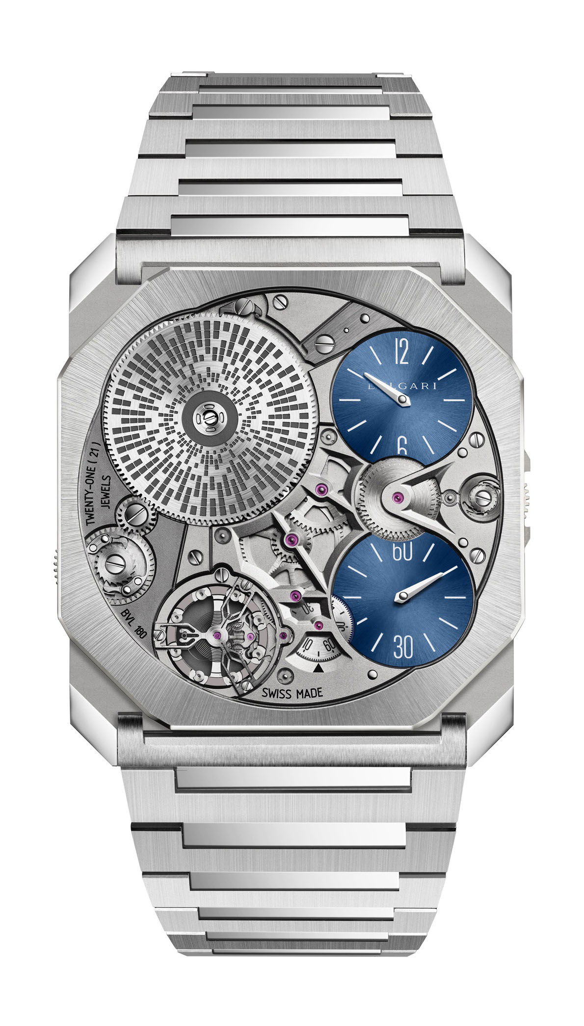 Bvlgari Octo Finissimo Ultra Platinum luxury timepiece - detailed view