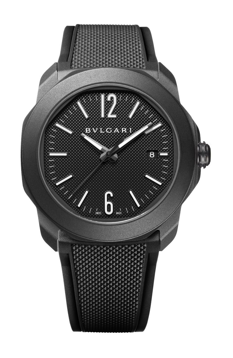 Bvlgari Octo Roma Automatic Steel DLC luxury timepiece - detailed view