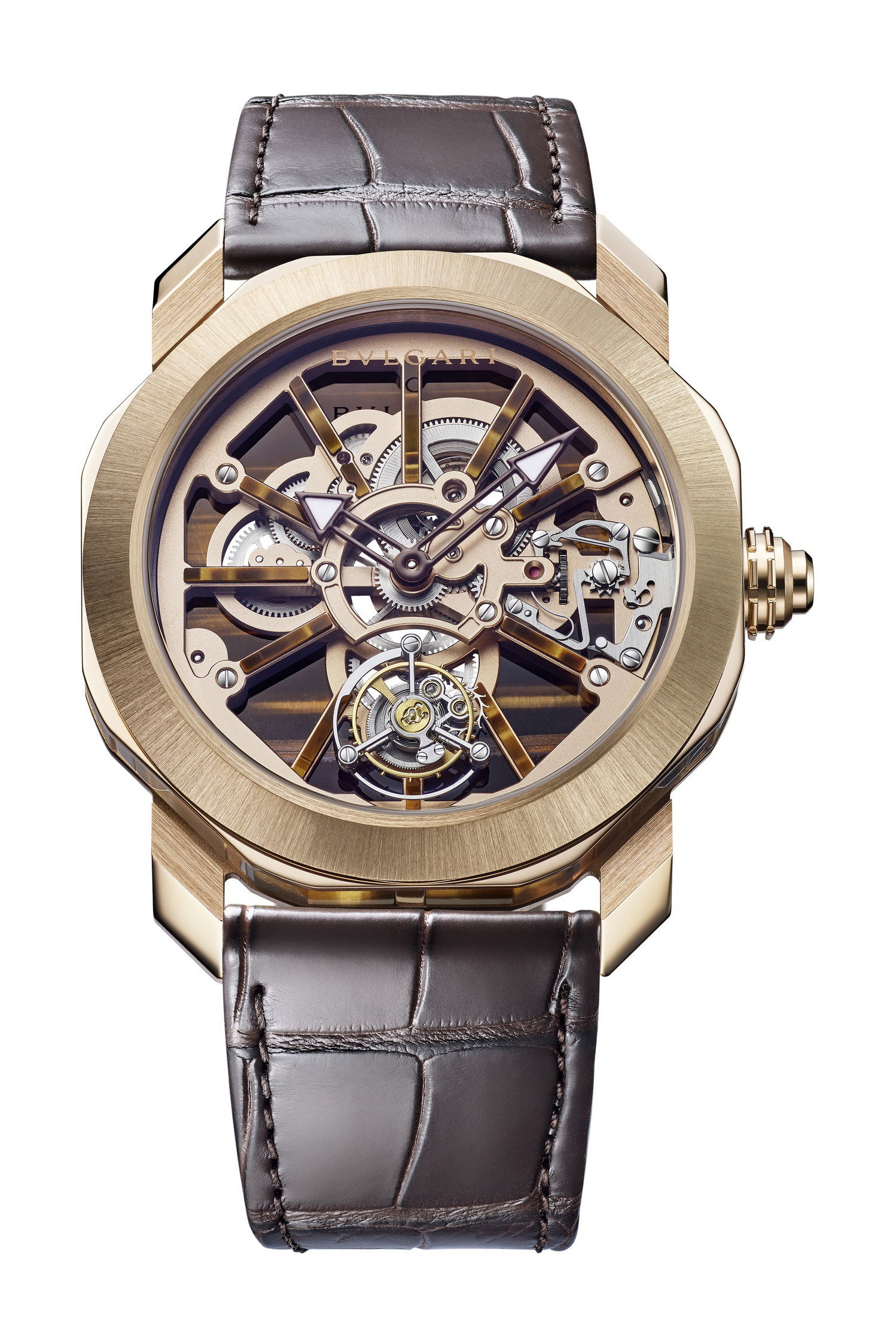 Bvlgari Octo Roma Precious Naturalia luxury timepiece - detailed view